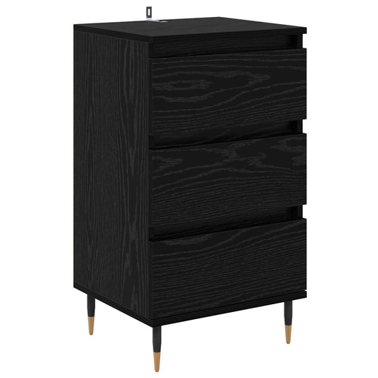 vidaXL Sideboard Black oak 35 x 40 x 70 cm Engineered Wood