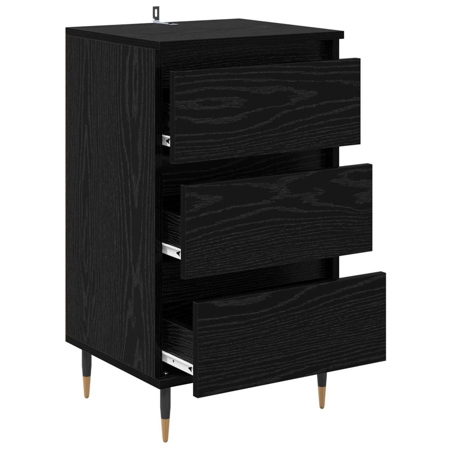vidaXL Sideboard Black oak 35 x 40 x 70 cm Engineered Wood