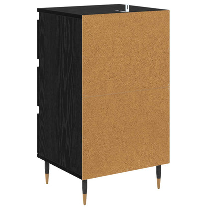 vidaXL Sideboard Black oak 35 x 40 x 70 cm Engineered Wood