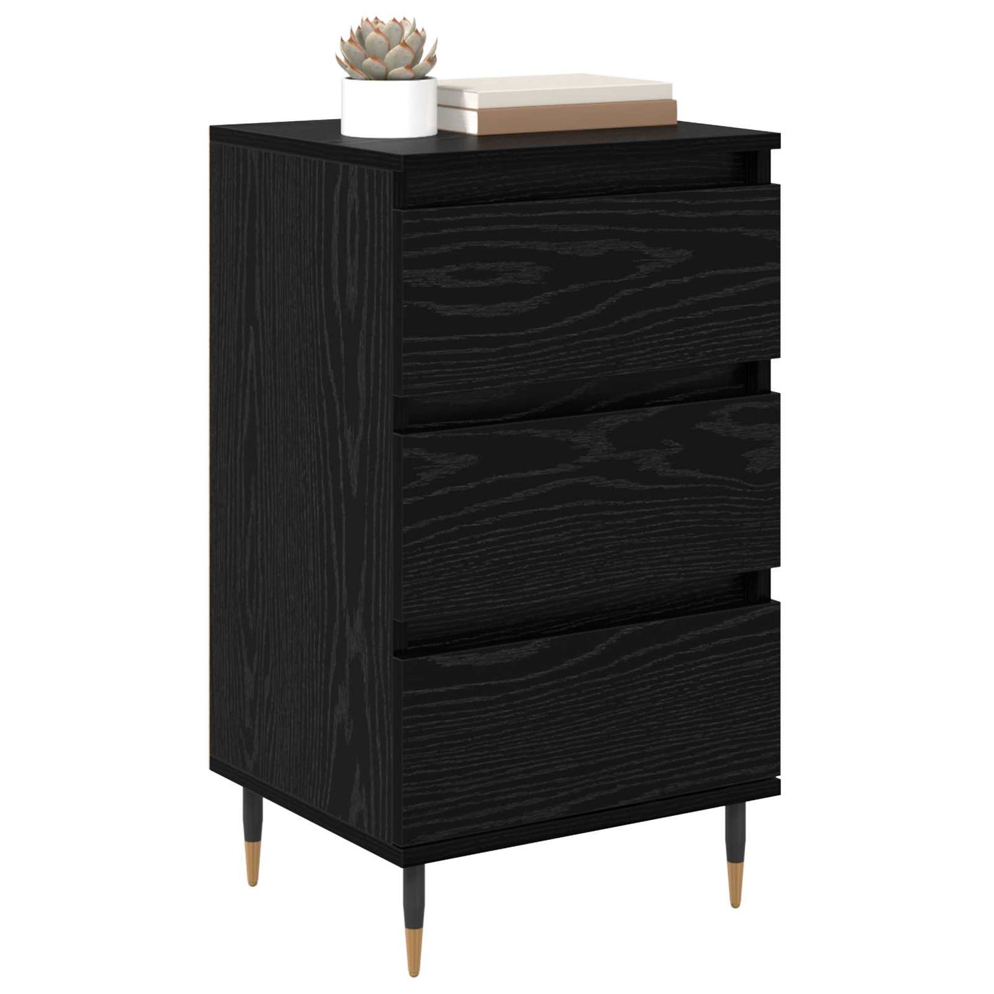 vidaXL Sideboard Black oak 35 x 40 x 70 cm Engineered Wood