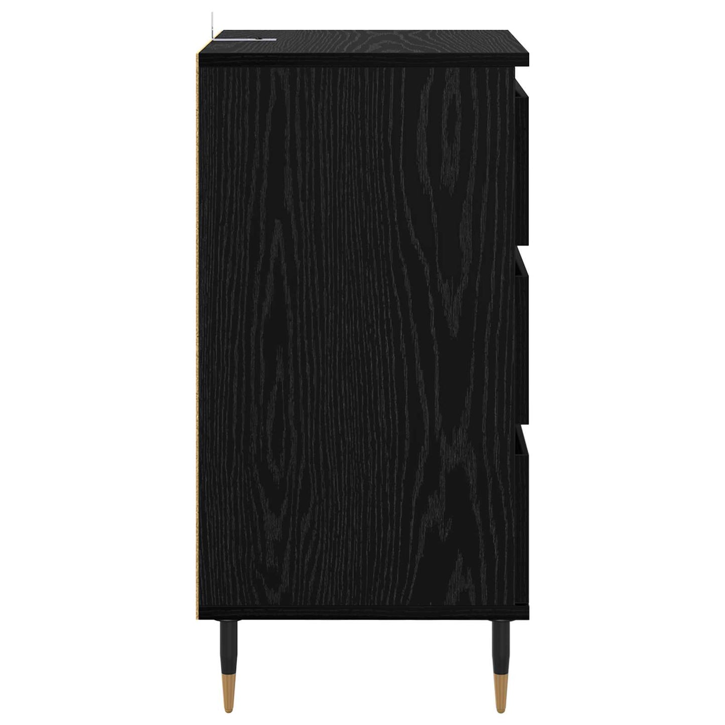 vidaXL Sideboard Black oak 35 x 40 x 70 cm Engineered Wood