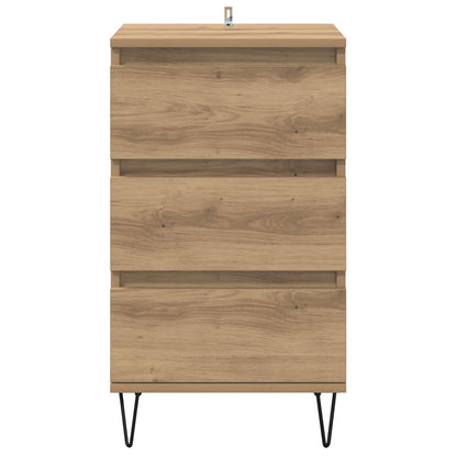 vidaXL Sideboard Artisan Oak 40 x 35 x 70 cm Engineered Wood and Iron