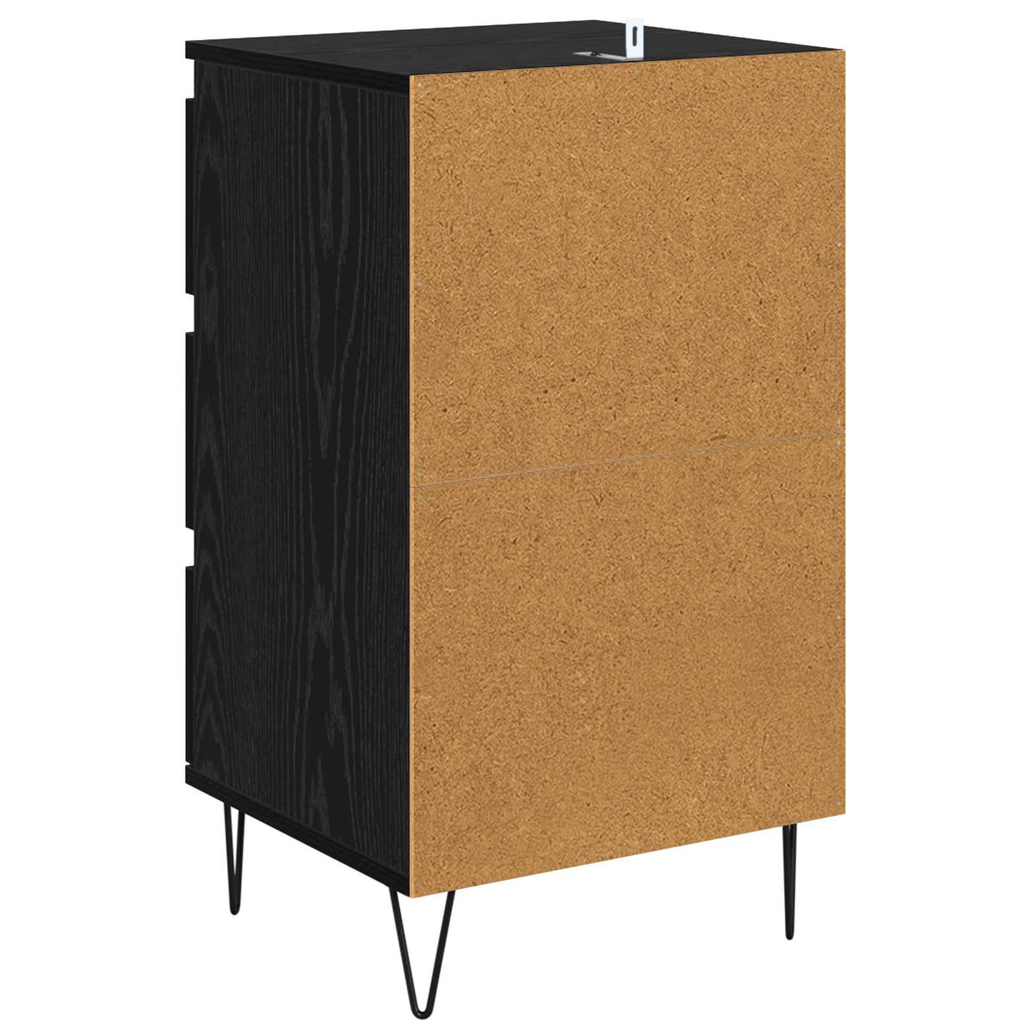 vidaXL Sideboard Black Oak 40 x 35 x 70 cm Engineered Wood and Iron