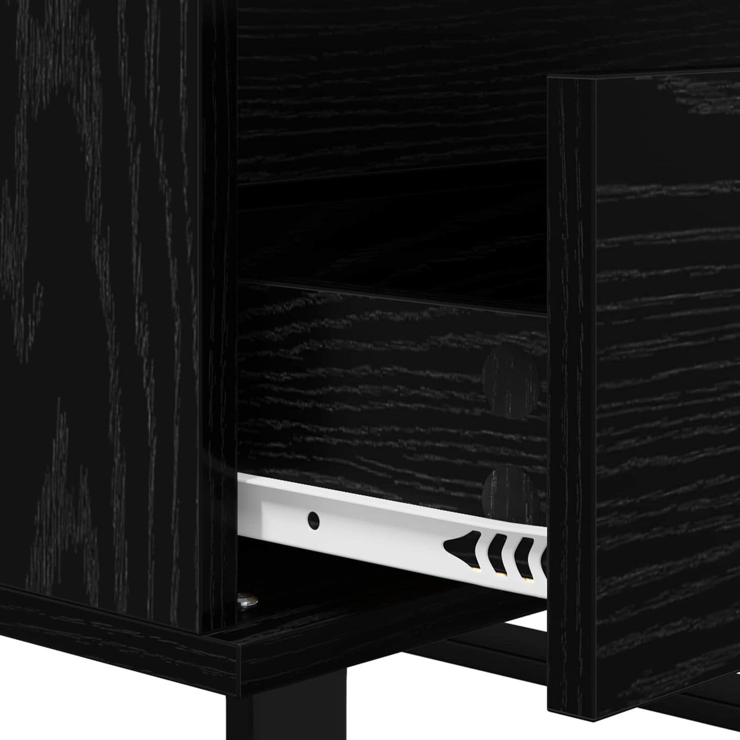vidaXL Sideboard Black oak Engineered Wood