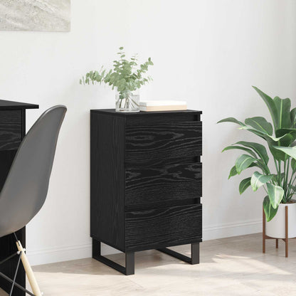 vidaXL Sideboard Black oak Engineered Wood