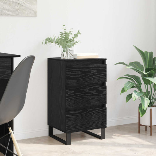 vidaXL Sideboard Black oak Engineered Wood