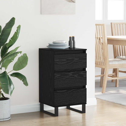 vidaXL Sideboard Black oak Engineered Wood