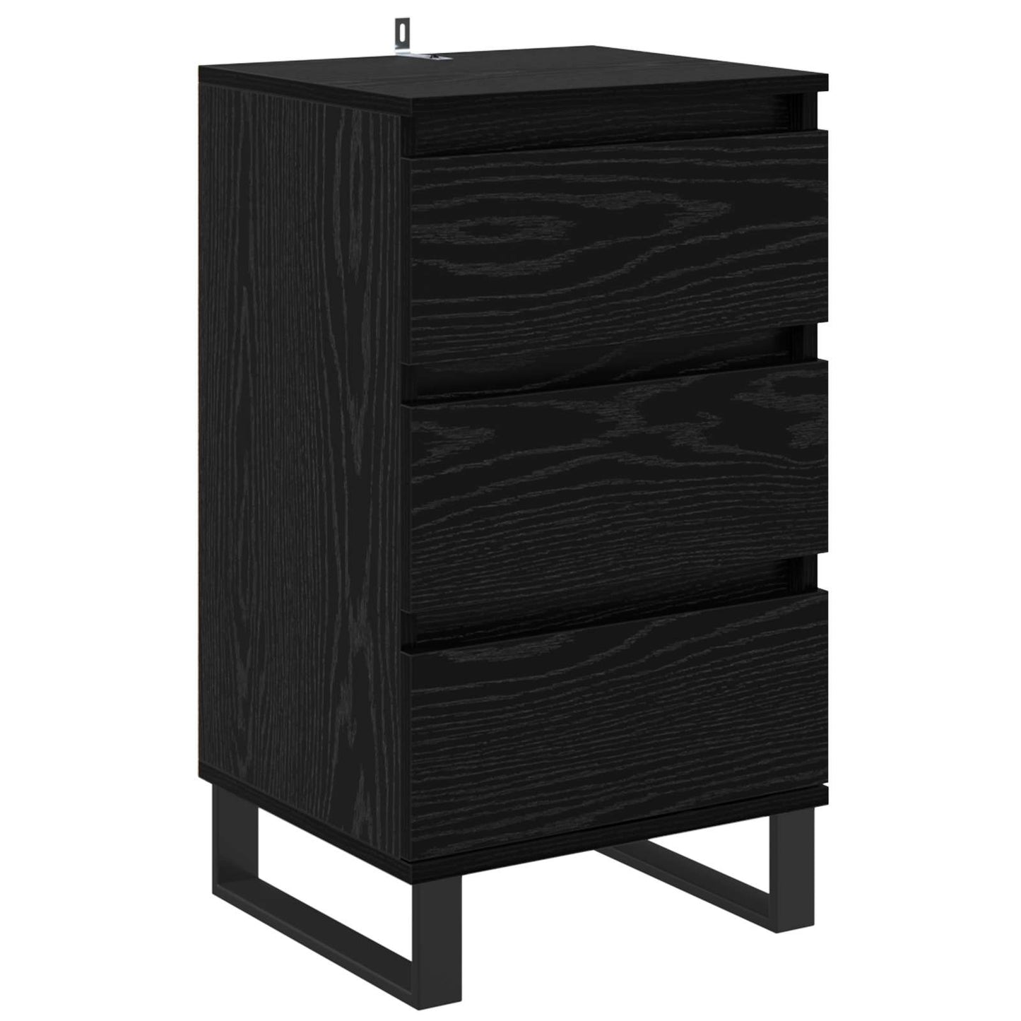 vidaXL Sideboard Black oak Engineered Wood