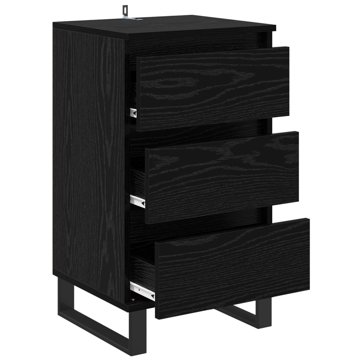 vidaXL Sideboard Black oak Engineered Wood
