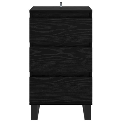 vidaXL Sideboard Black oak Engineered Wood