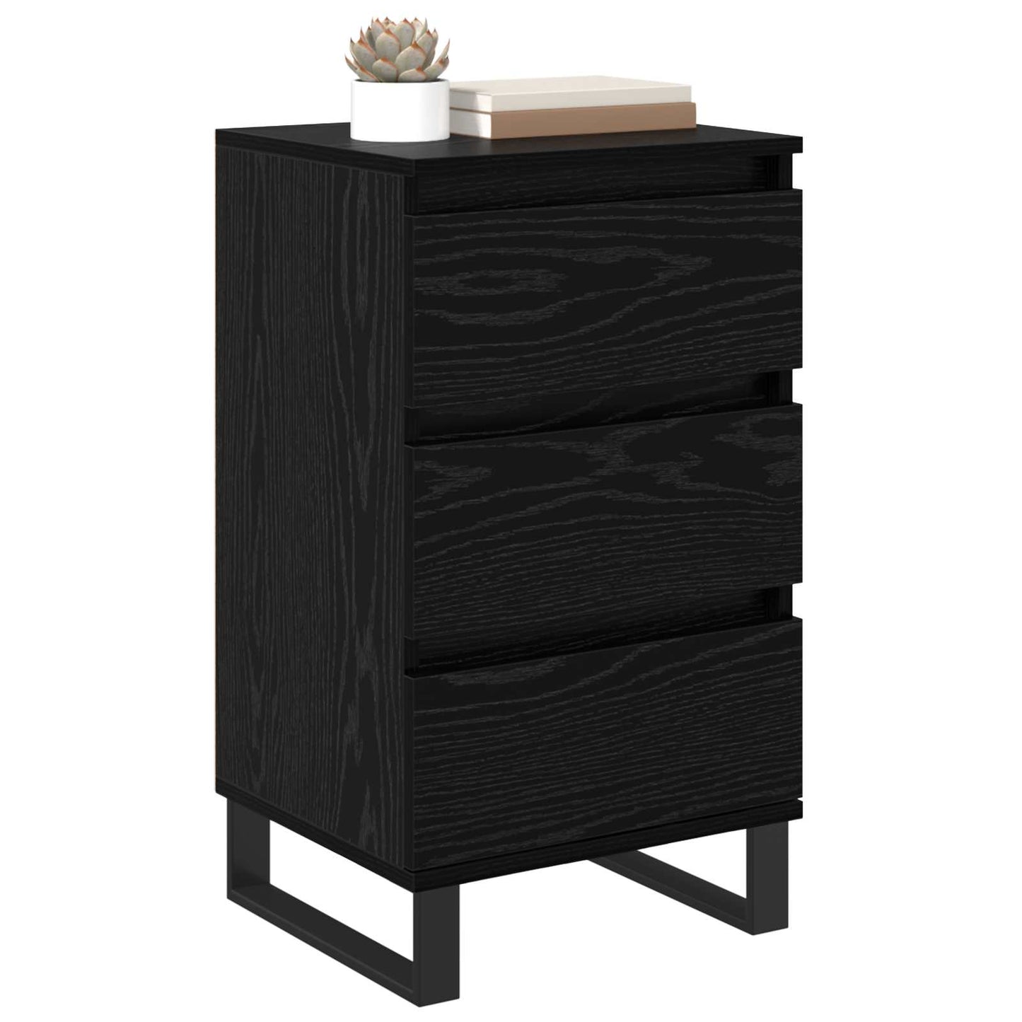 vidaXL Sideboard Black oak Engineered Wood