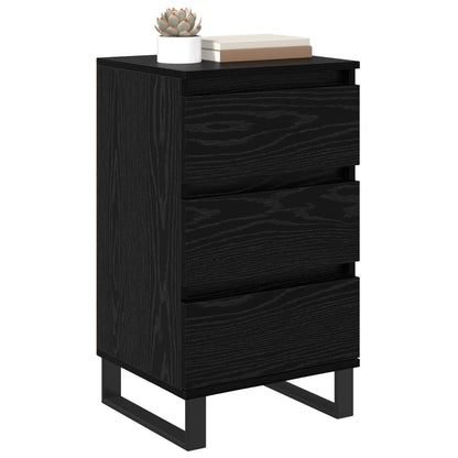 vidaXL Sideboard Black oak Engineered Wood