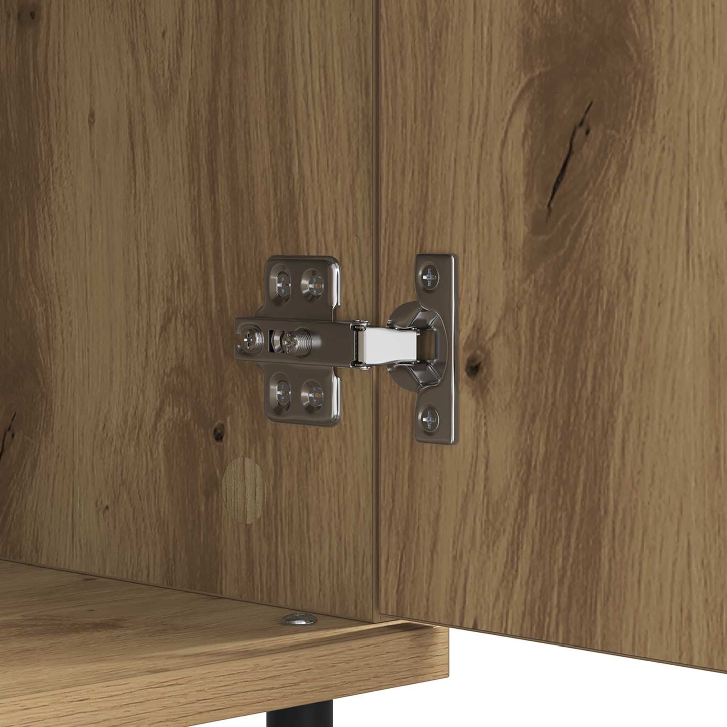 vidaXL Sideboard Artisan Oak 60 x 35 x 70 cm Engineered Wood and Iron