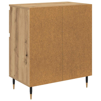 vidaXL Sideboard Artisan Oak 60 x 35 x 70 cm Engineered Wood and Iron