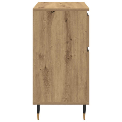 vidaXL Sideboard Artisan Oak 60 x 35 x 70 cm Engineered Wood and Iron