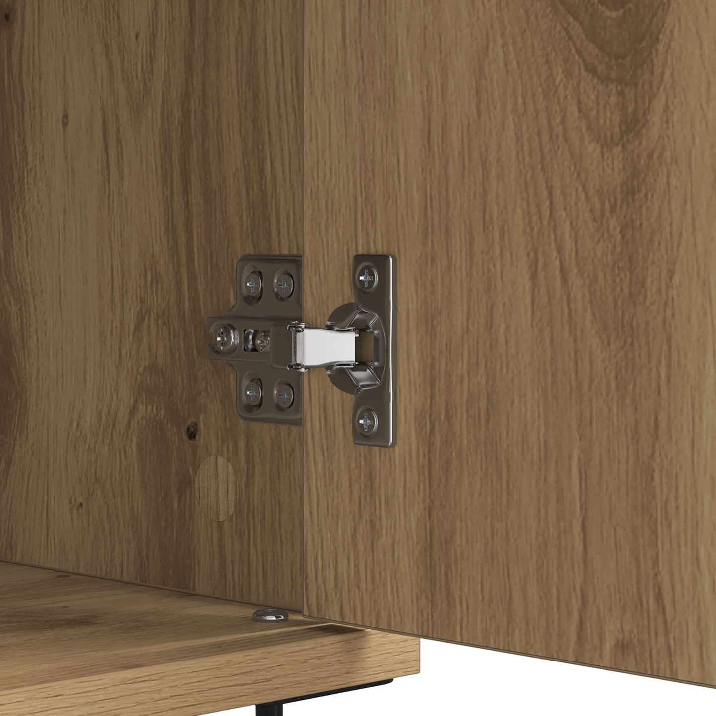 vidaXL Sideboard Artisan Oak 60 x 35 x 70 cm Engineered Wood and Iron