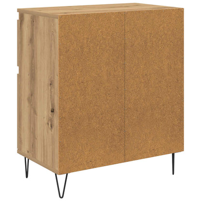 vidaXL Sideboard Artisan Oak 60 x 35 x 70 cm Engineered Wood and Iron