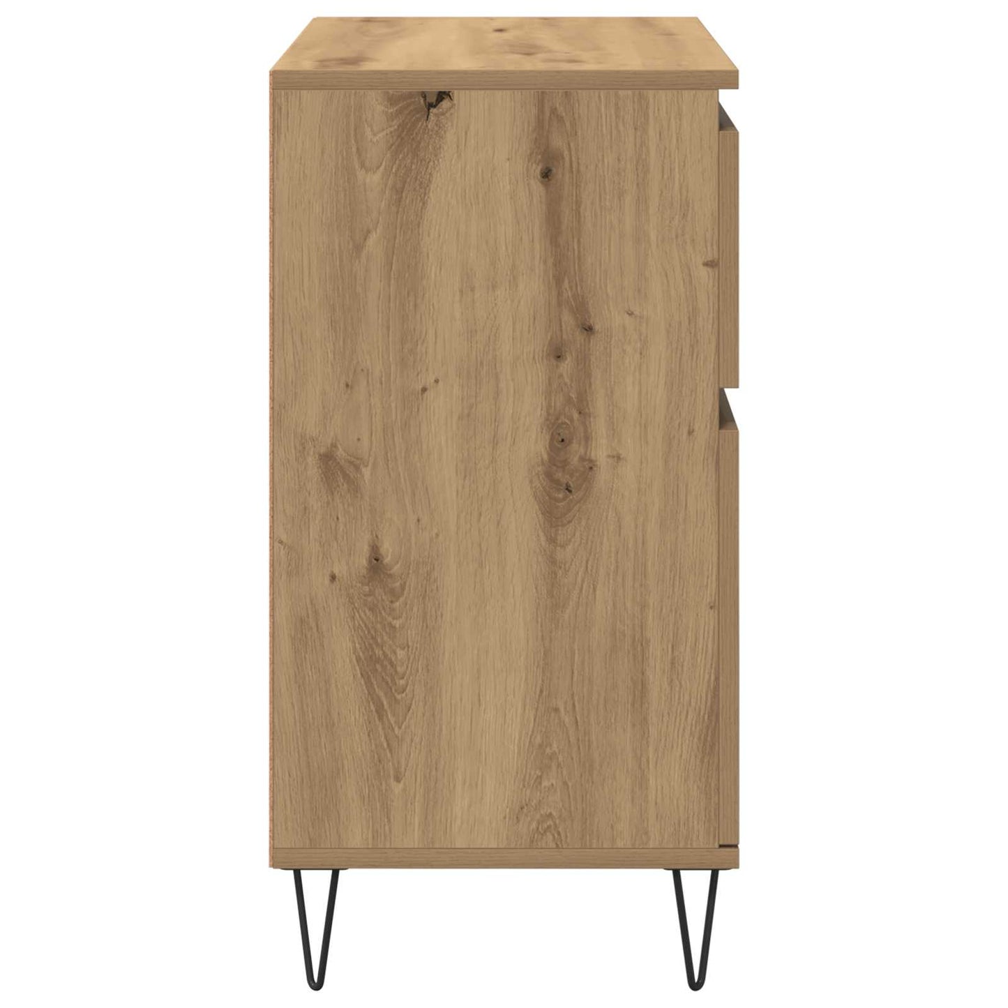 vidaXL Sideboard Artisan Oak 60 x 35 x 70 cm Engineered Wood and Iron