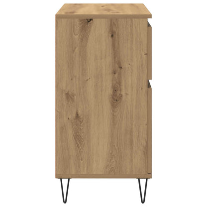 vidaXL Sideboard Artisan Oak 60 x 35 x 70 cm Engineered Wood and Iron