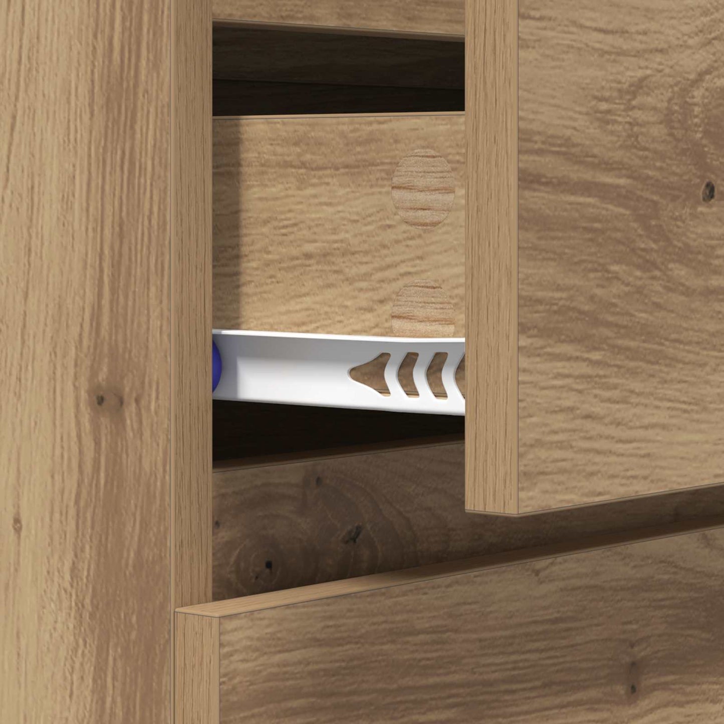 vidaXL Sideboard Artisan Oak 60 x 35 x 70 cm Engineered Wood and Iron