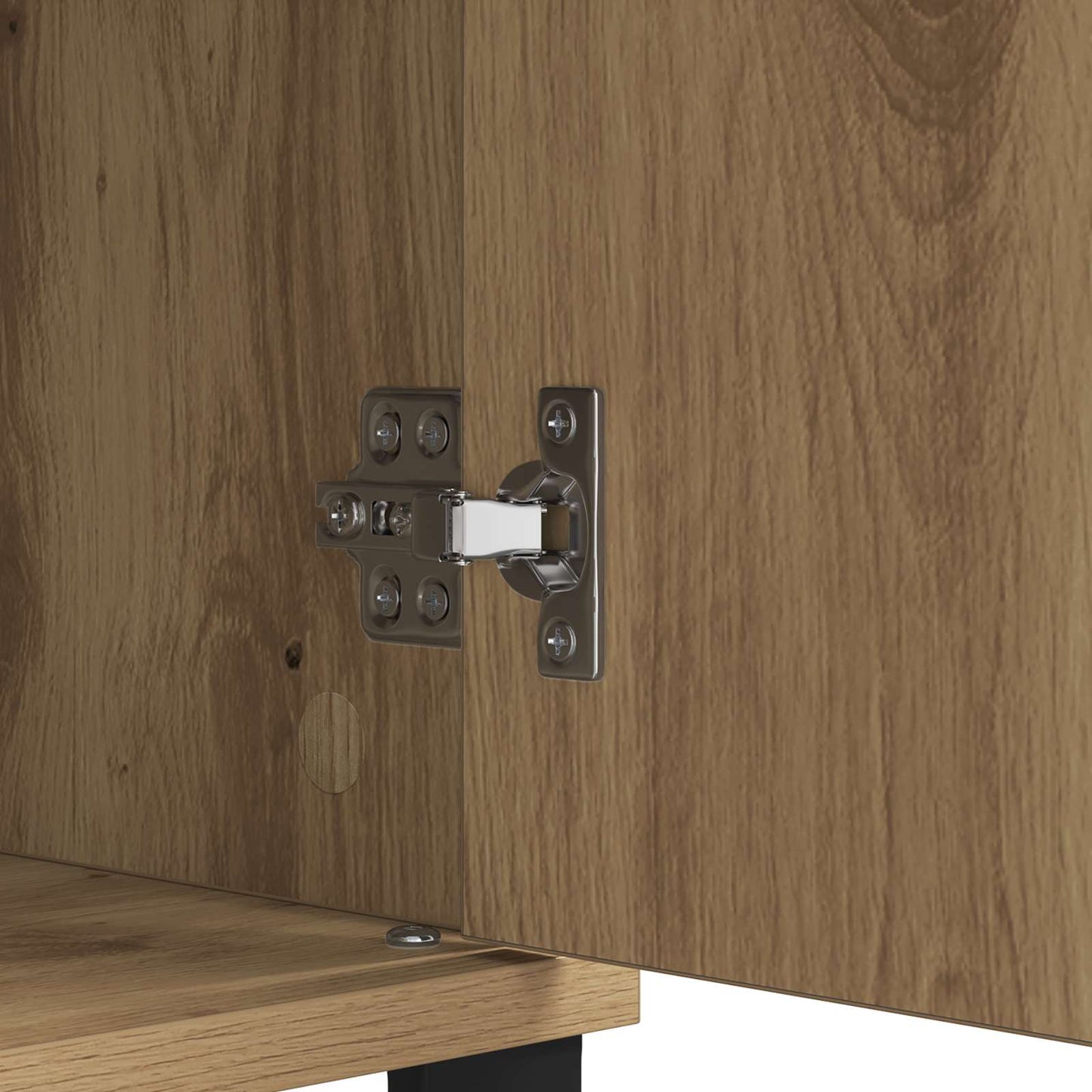 vidaXL Sideboard Artisan Oak 60 x 35 x 70 cm Engineered Wood and Iron