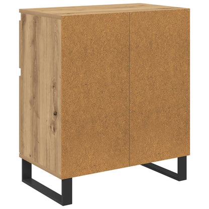 vidaXL Sideboard Artisan Oak 60 x 35 x 70 cm Engineered Wood and Iron