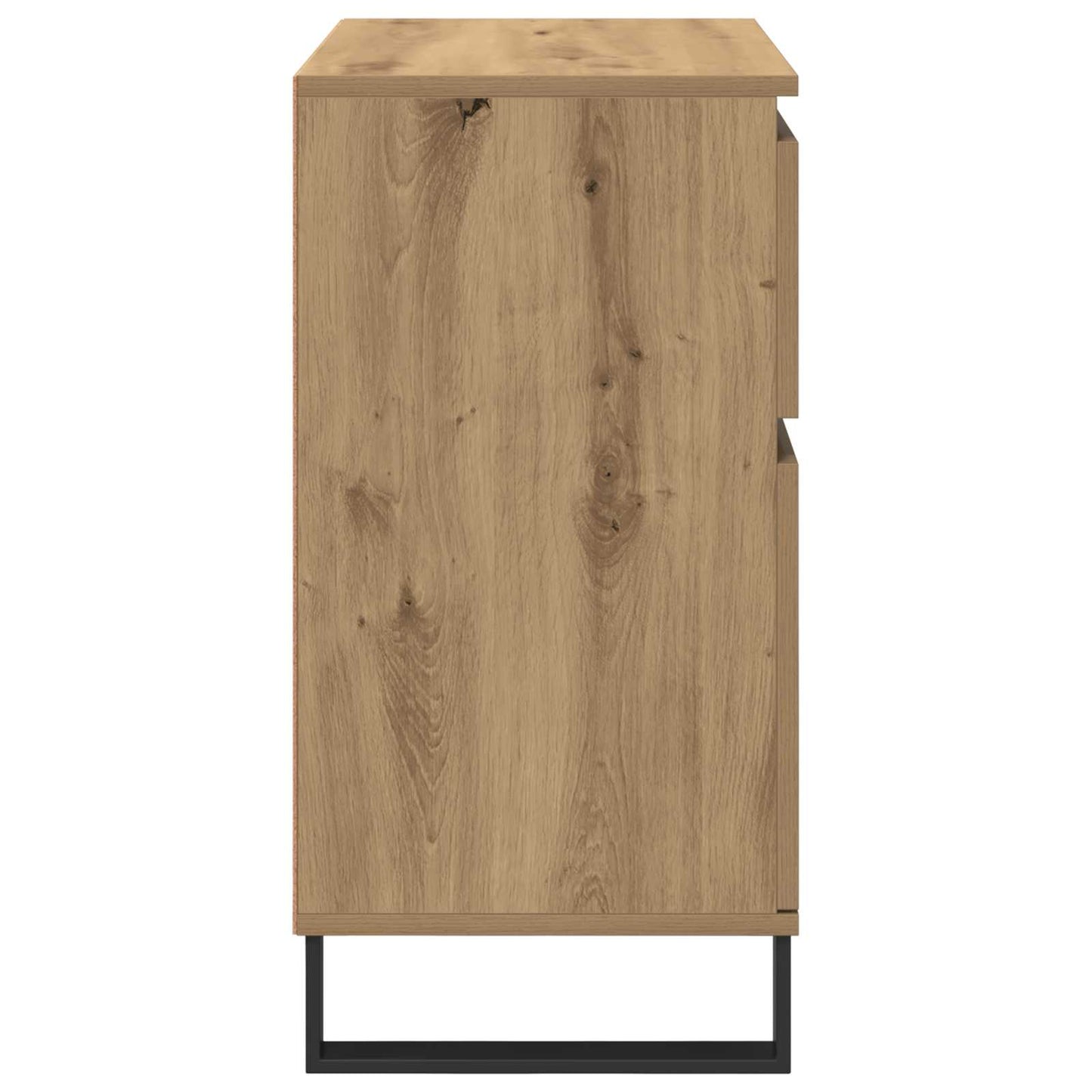 vidaXL Sideboard Artisan Oak 60 x 35 x 70 cm Engineered Wood and Iron