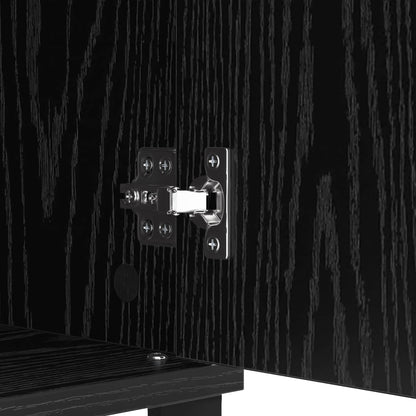 vidaXL Sideboard Black Oak 60 x 35 x 70 cm Engineered Wood and Iron