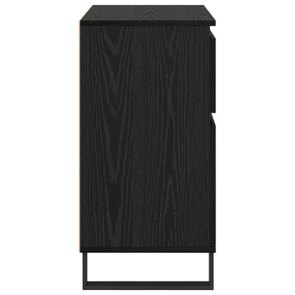 vidaXL Sideboard Black Oak 60 x 35 x 70 cm Engineered Wood and Iron