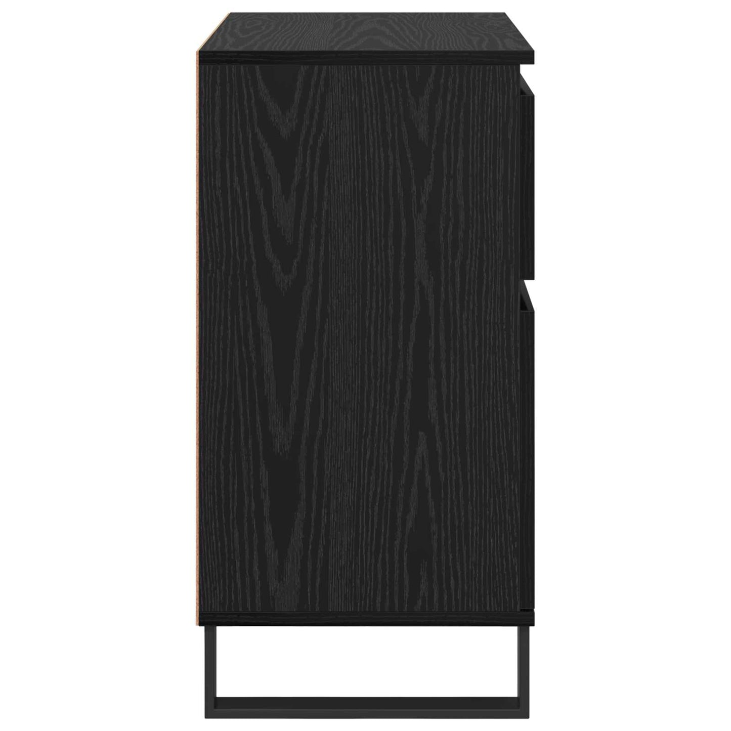 vidaXL Sideboard Black Oak 60 x 35 x 70 cm Engineered Wood and Iron