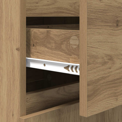 vidaXL Sideboard Artisan Oak 40 x 35 x 70 cm Engineered Wood and Iron