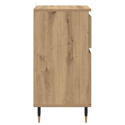 vidaXL Sideboard Artisan Oak 40 x 35 x 70 cm Engineered Wood and Iron