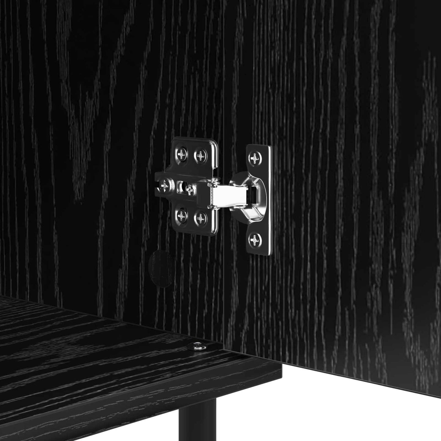 vidaXL Sideboard Black Oak 40 x 35 x 70 cm Engineered Wood and Iron