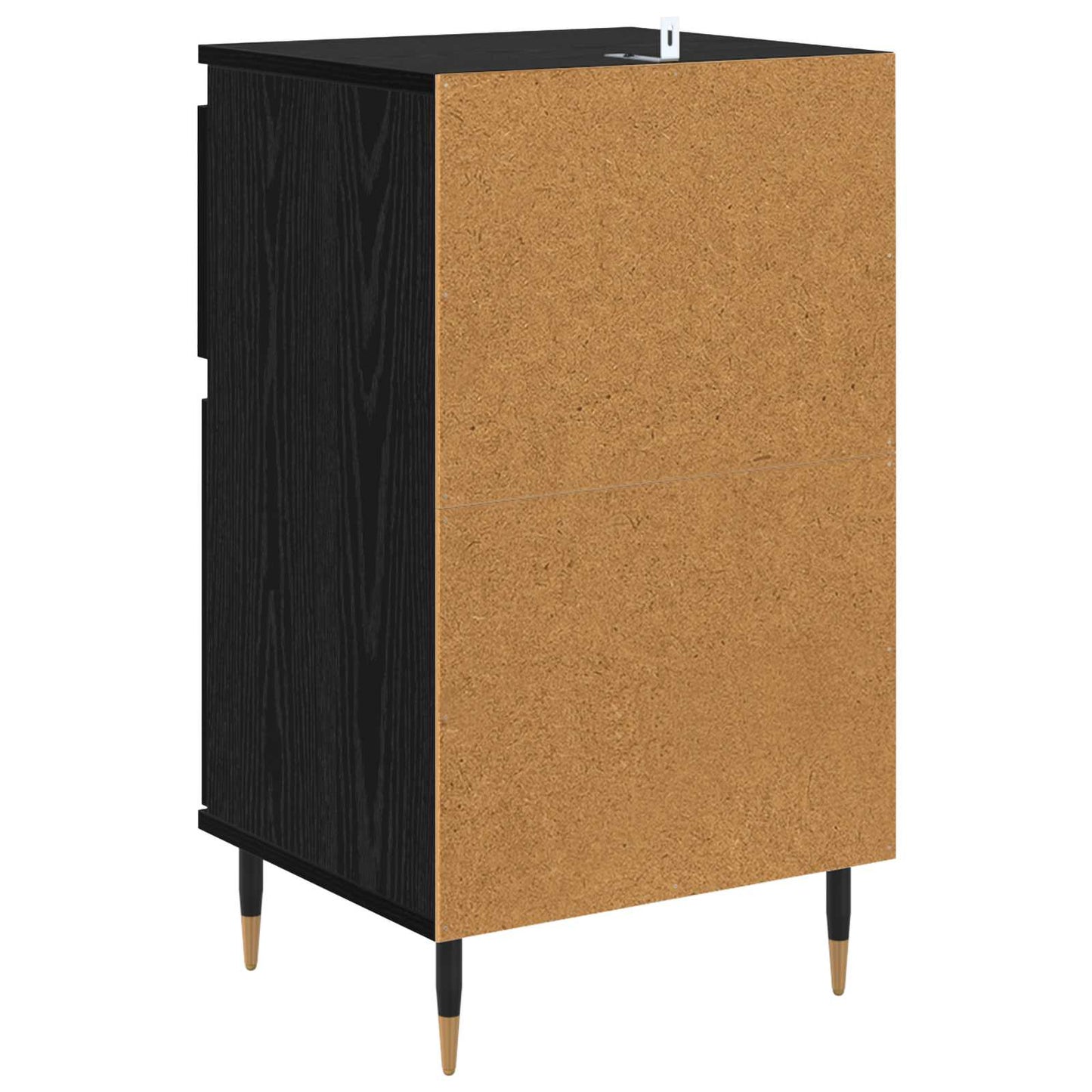 vidaXL Sideboard Black Oak 40 x 35 x 70 cm Engineered Wood and Iron