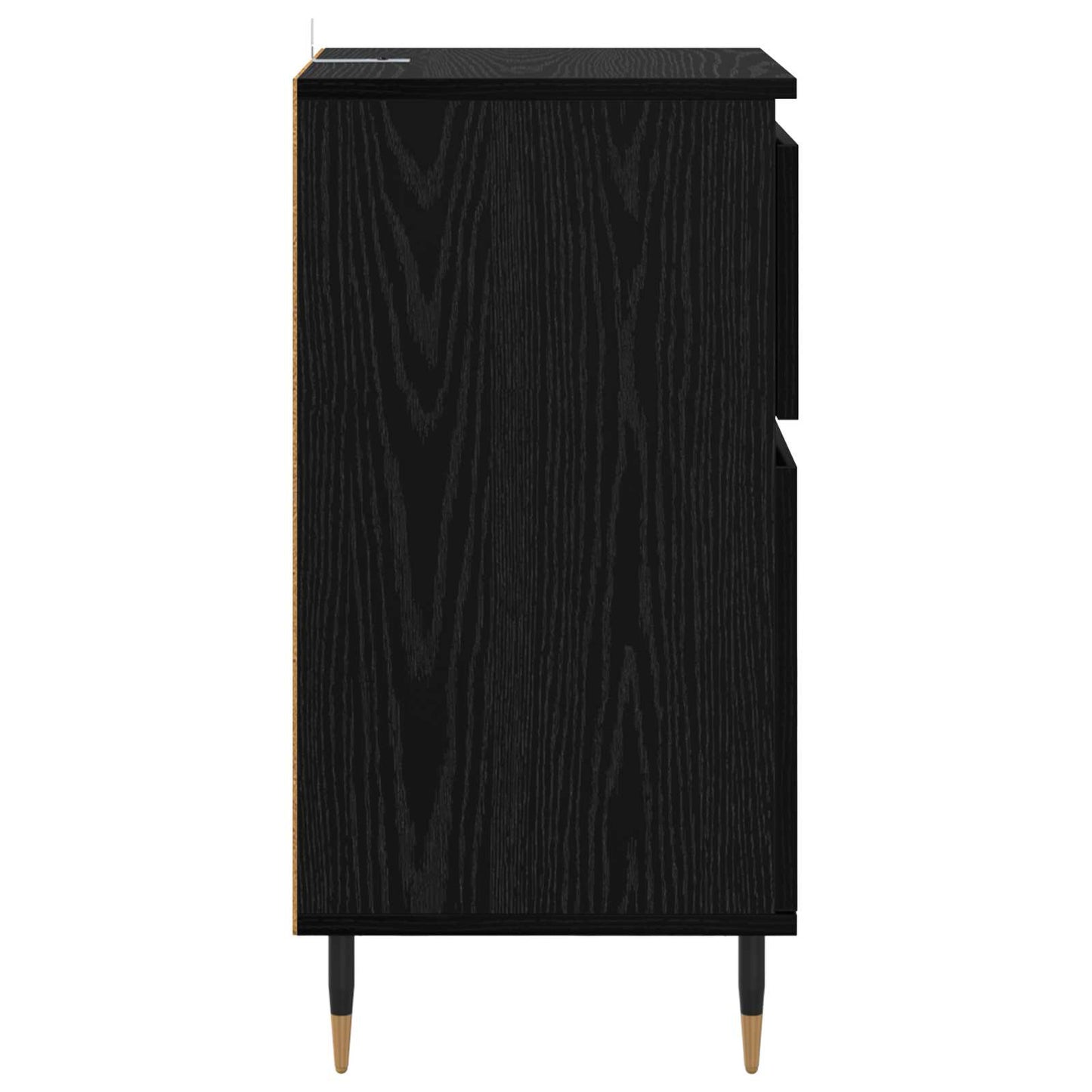 vidaXL Sideboard Black Oak 40 x 35 x 70 cm Engineered Wood and Iron