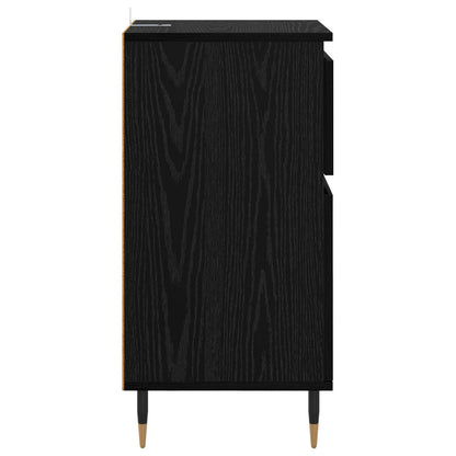 vidaXL Sideboard Black Oak 40 x 35 x 70 cm Engineered Wood and Iron