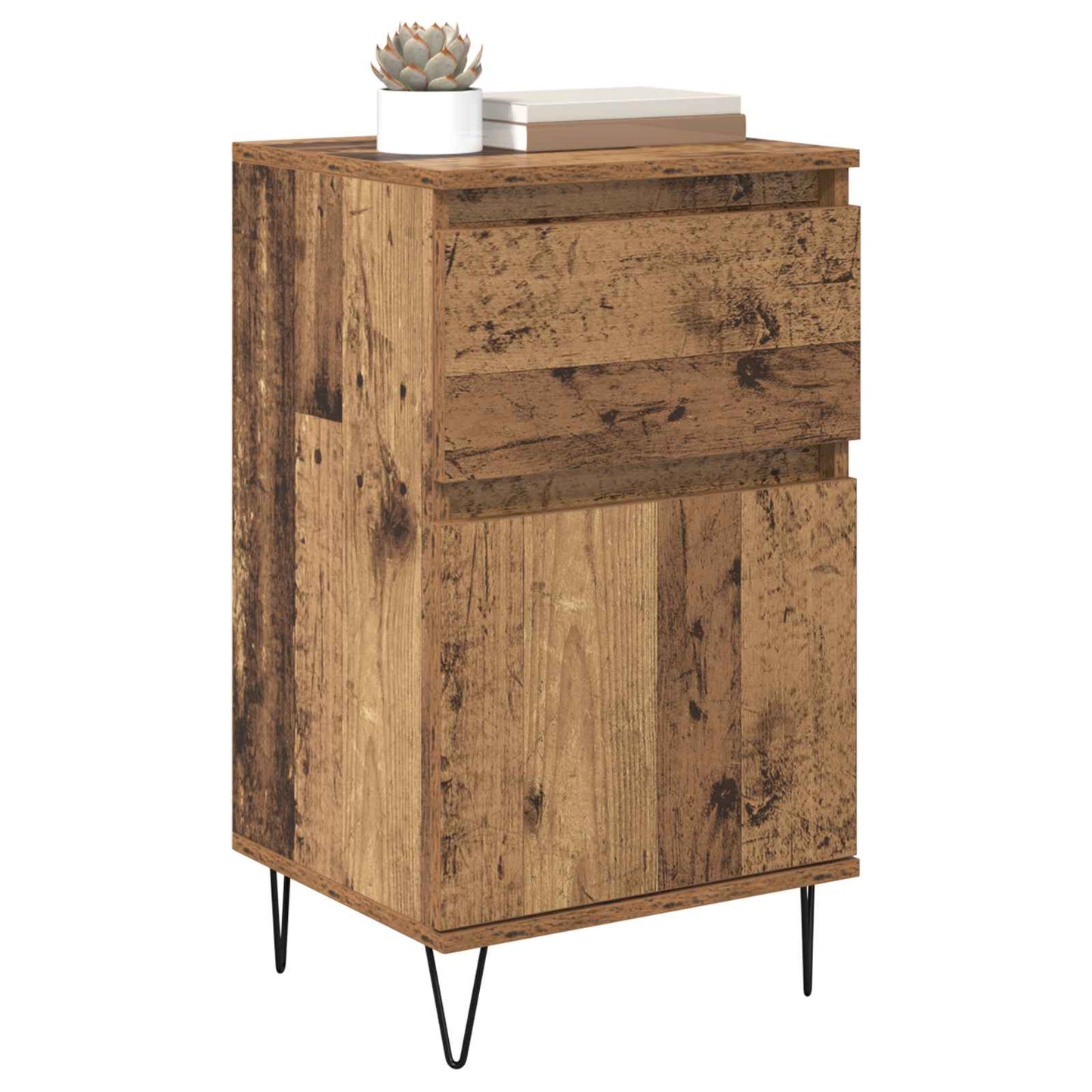 vidaXL Sideboard with Drawer Old wood 35 x 40 x 70 cm Engineered wood