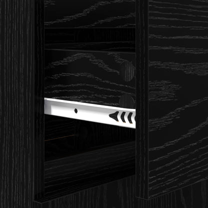 vidaXL Sideboard Black oak 35 x 40 x 70 cm Engineered Wood