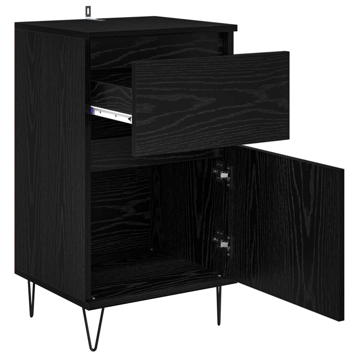 vidaXL Sideboard Black oak 35 x 40 x 70 cm Engineered Wood