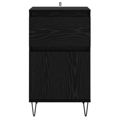 vidaXL Sideboard Black oak 35 x 40 x 70 cm Engineered Wood