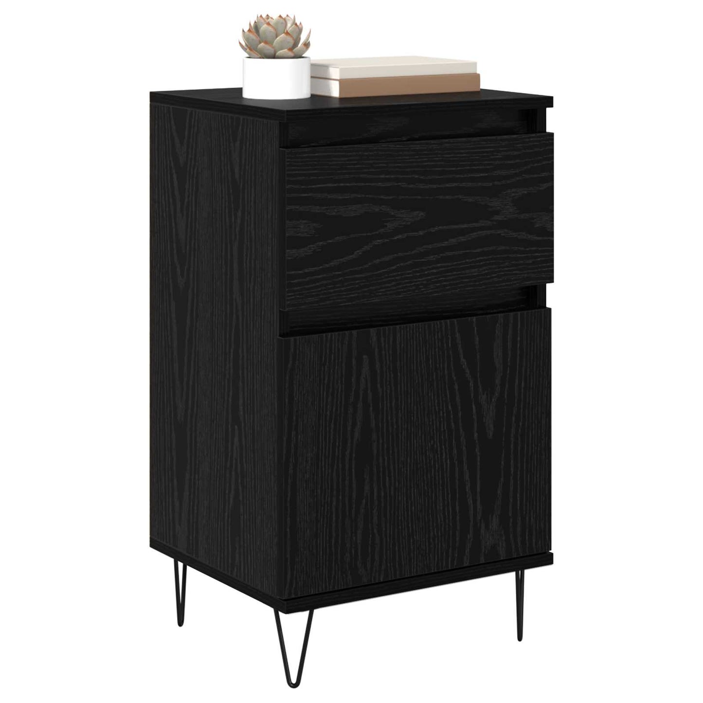 vidaXL Sideboard Black oak 35 x 40 x 70 cm Engineered Wood