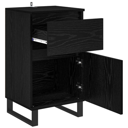 vidaXL Sideboard with Drawer Black oak 35 x 40 x 70 cm Engineered wood