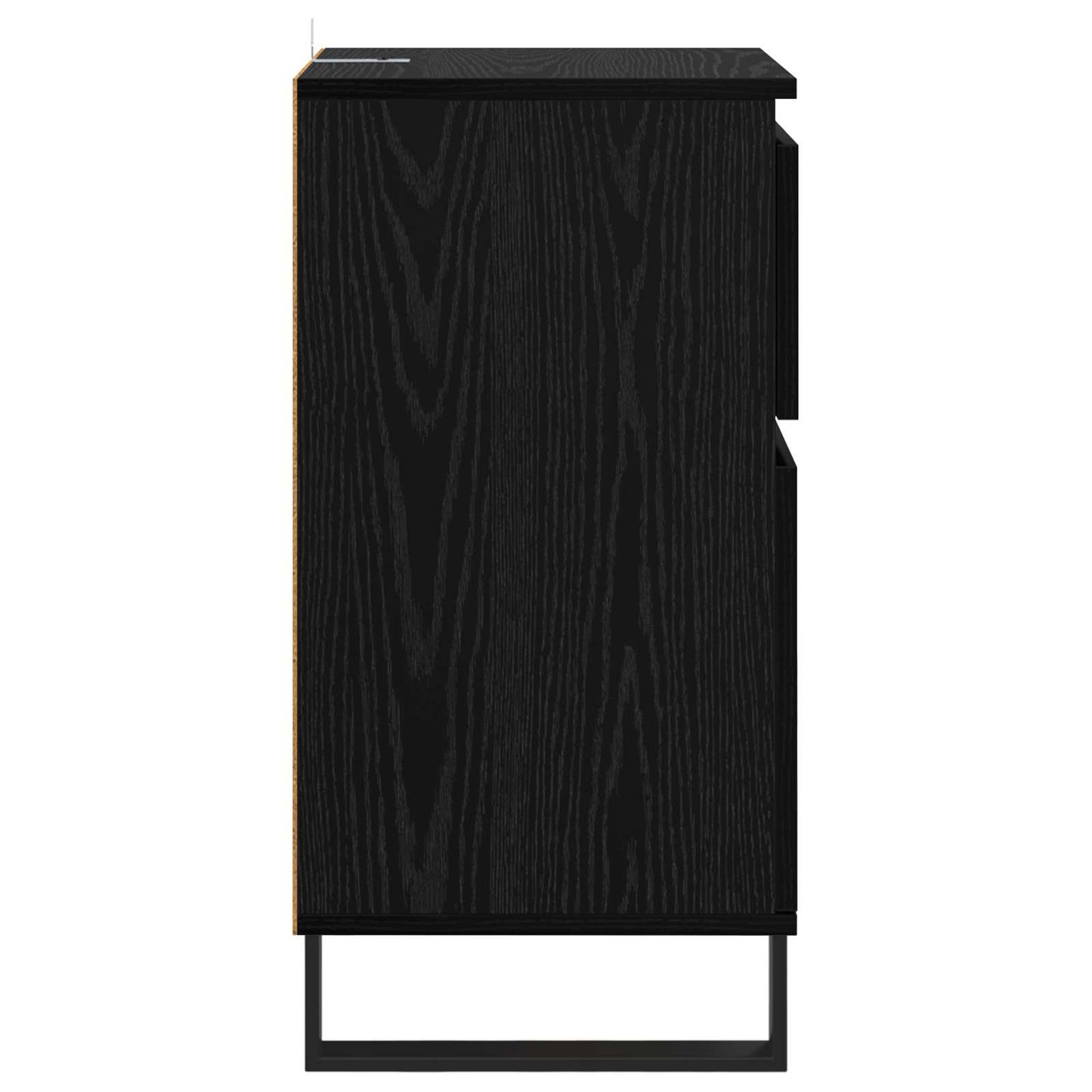 vidaXL Sideboard with Drawer Black oak 35 x 40 x 70 cm Engineered wood
