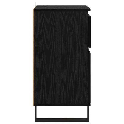 vidaXL Sideboard with Drawer Black oak 35 x 40 x 70 cm Engineered wood