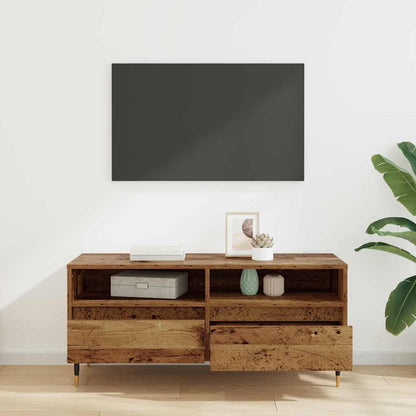 vidaXL TV Cabinet with Drawer Old Wood 100 x 34.5 x 44.5 cm
