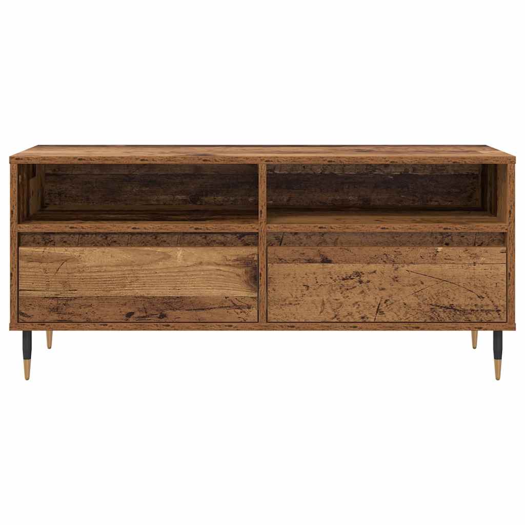 vidaXL TV Cabinet with Drawer Old Wood 100 x 34.5 x 44.5 cm