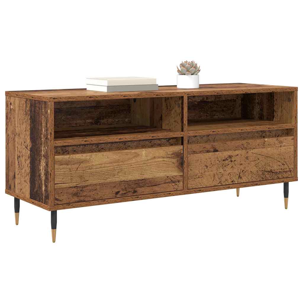 vidaXL TV Cabinet with Drawer Old Wood 100 x 34.5 x 44.5 cm