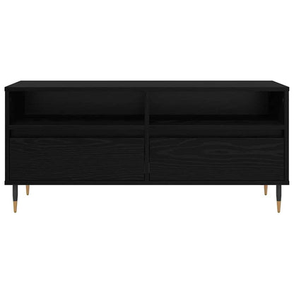 vidaXL TV Cabinet with Drawer Black Oak 100 x 34.5 x 44.5 cm