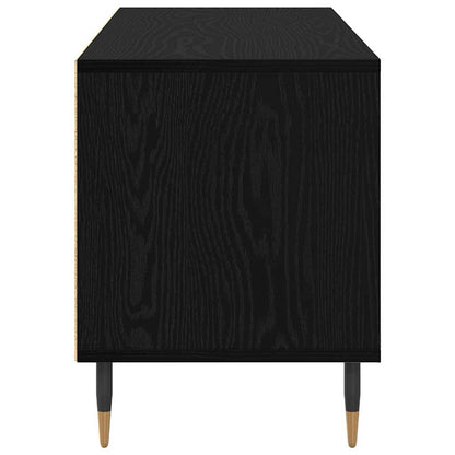 vidaXL TV Cabinet with Drawer Black Oak 100 x 34.5 x 44.5 cm