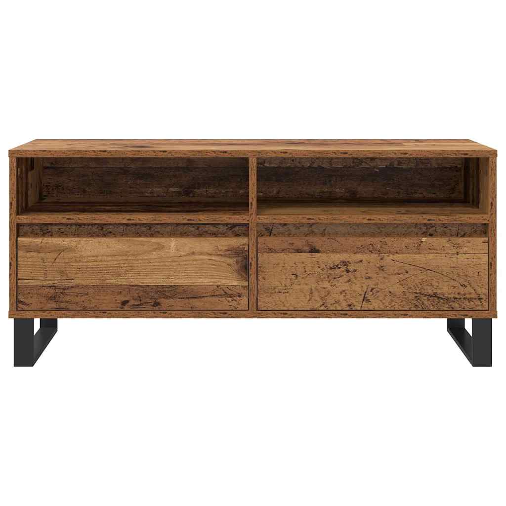 vidaXL TV Cabinet with Drawer Old Wood 100 x 34.5 x 44.5 cm